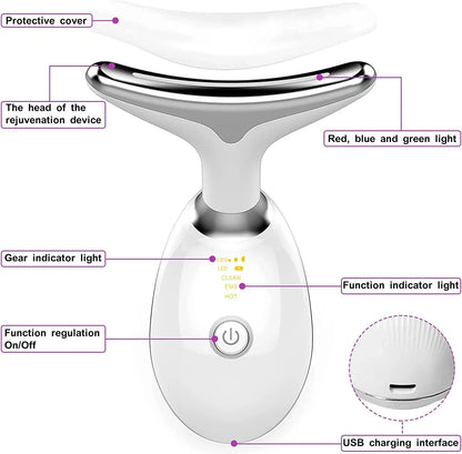 Skin Rejuvenation Device - Facial & Neck Massager